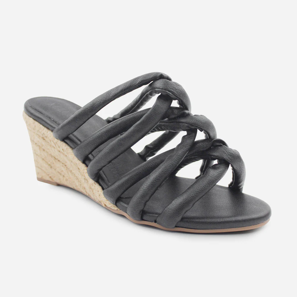 Sandalia plataforma dahlia de sintético para mujer - Negro - Image 2