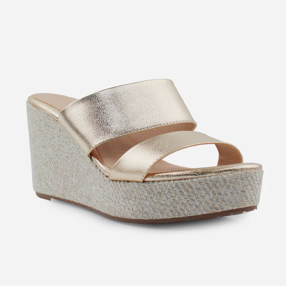 Sandalia plataforma meredith de sintético para mujer - Oro - Image 2