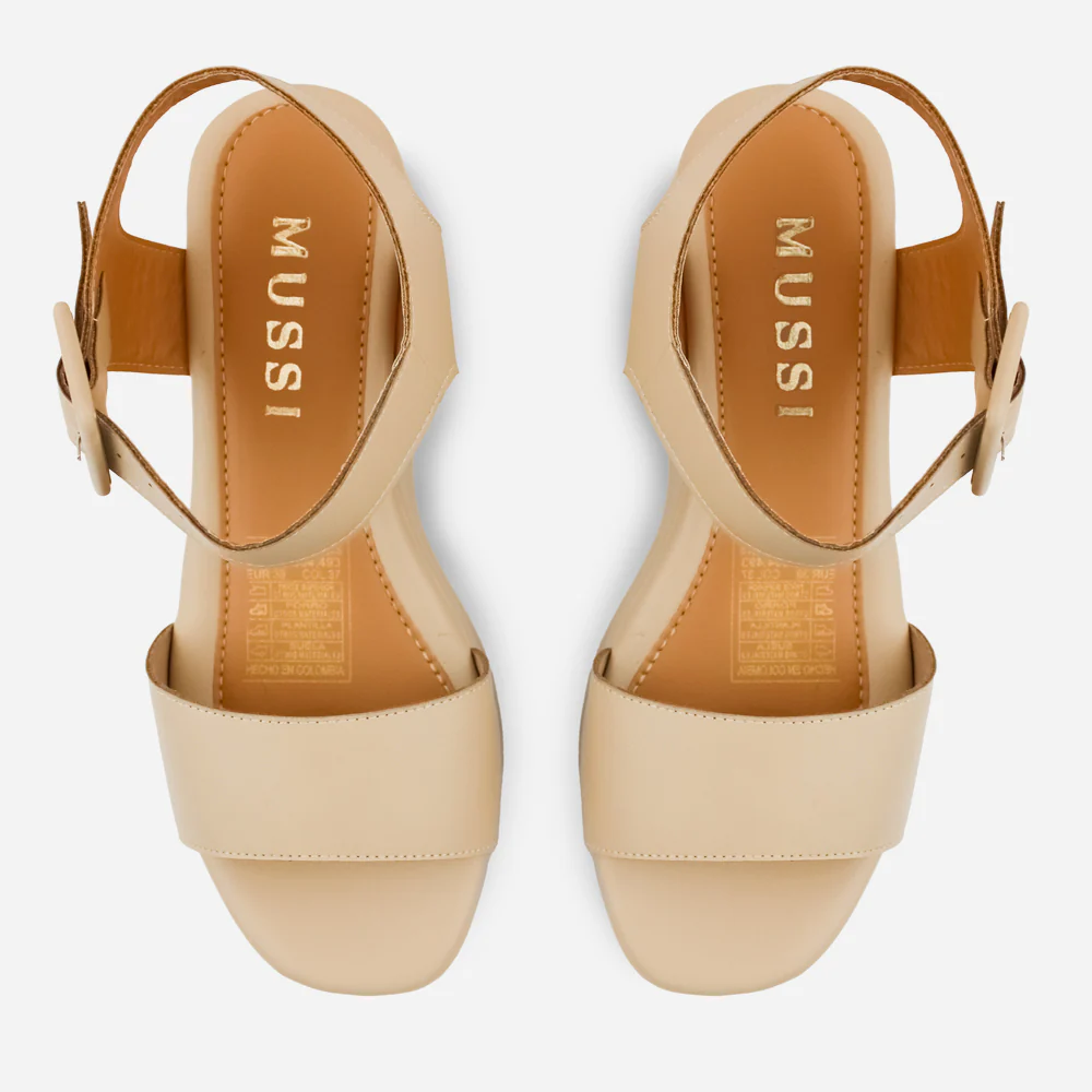 Sandalia plataforma siena de sintético para mujer - Taupe - Image 4