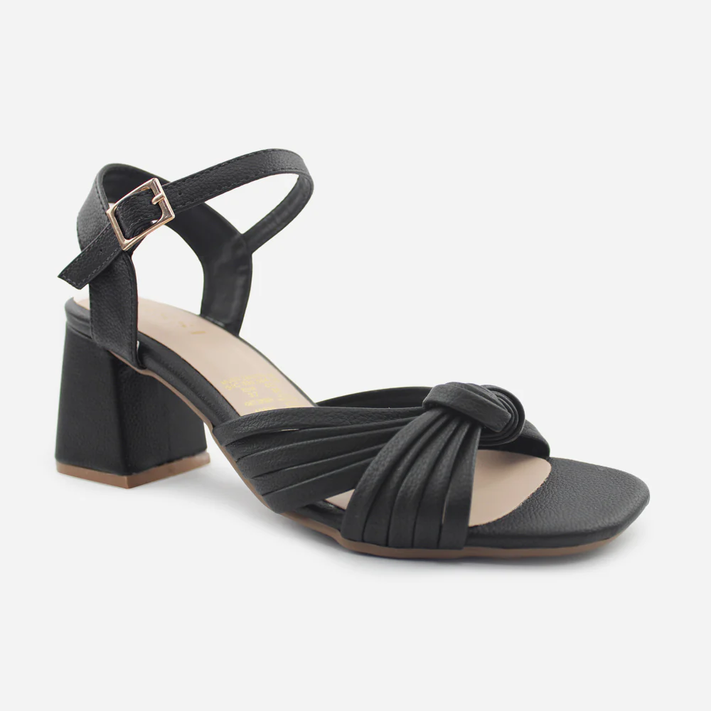 Sandalia tacon georgina de sintético para mujer - Negro - Image 2