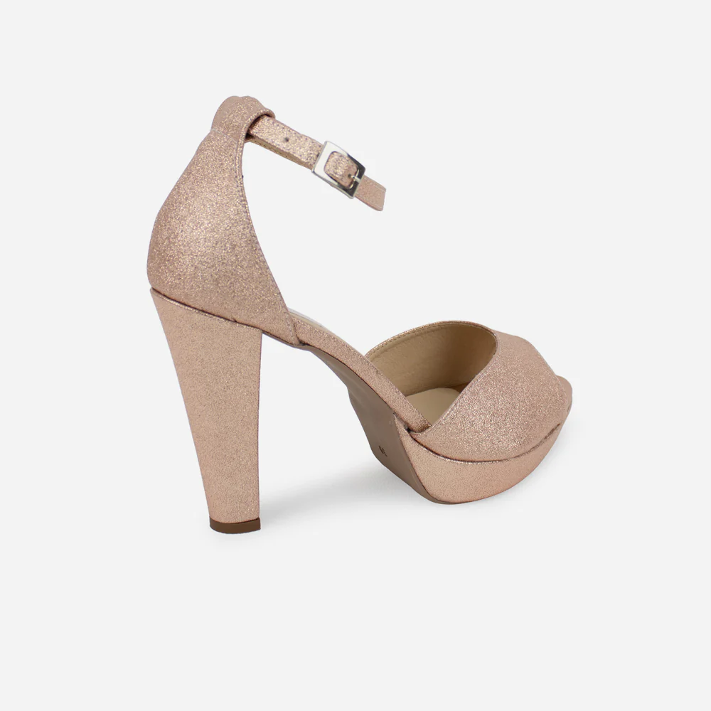 Sandalia tacon plataforma rikku de sintético para mujer - Cobre - Image 3