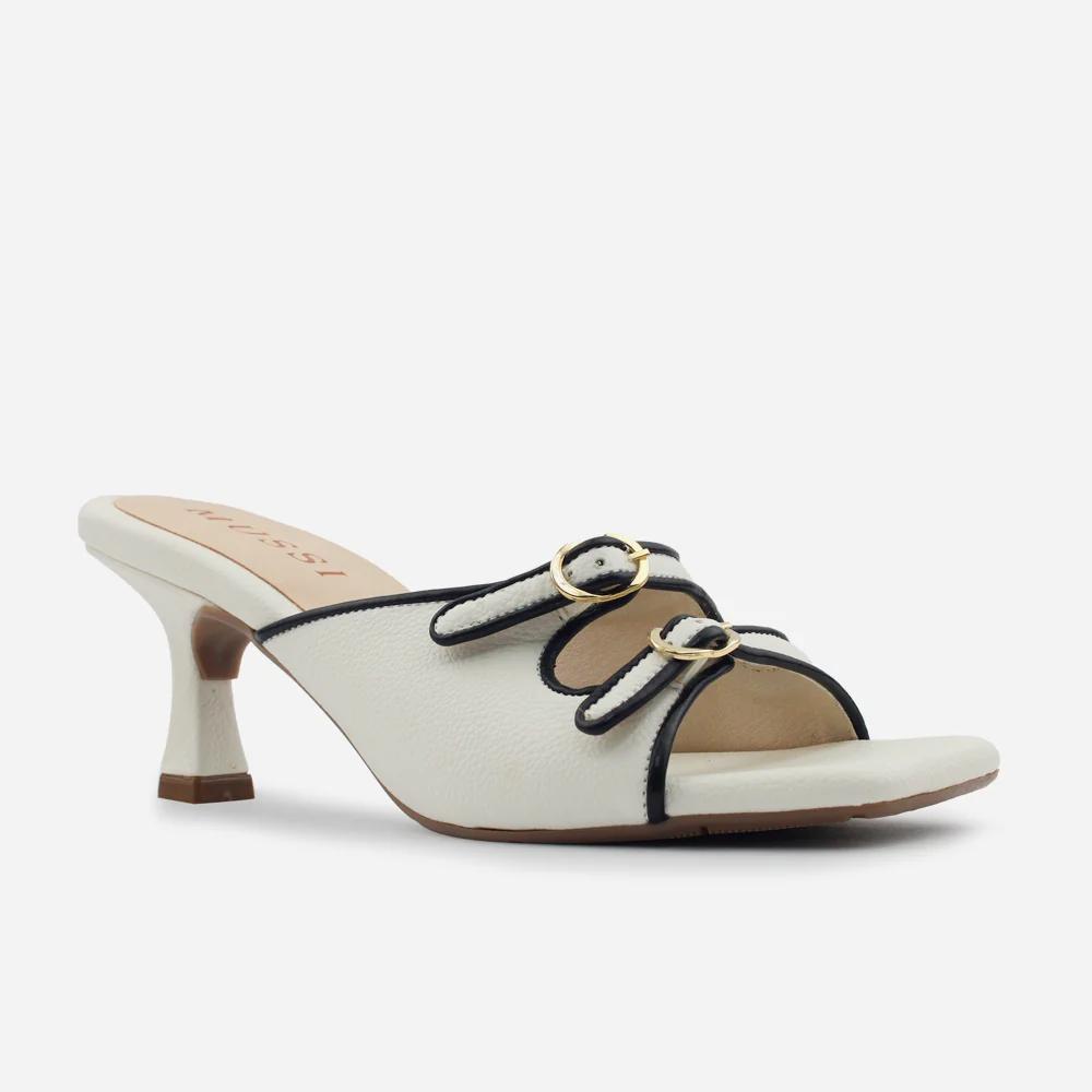 Sandalia tacon tessa de sintético para mujer - Hueso - Image 2