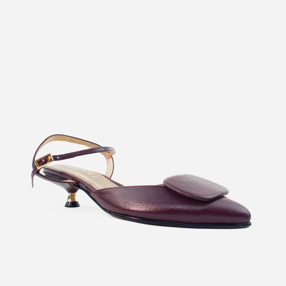 Tacones aira de cuero para mujer - Vino - Image 2