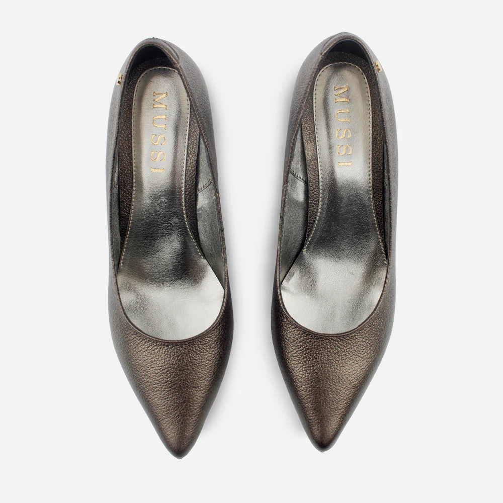 Tacones angelica de cuero para mujer - Bronce - Image 4