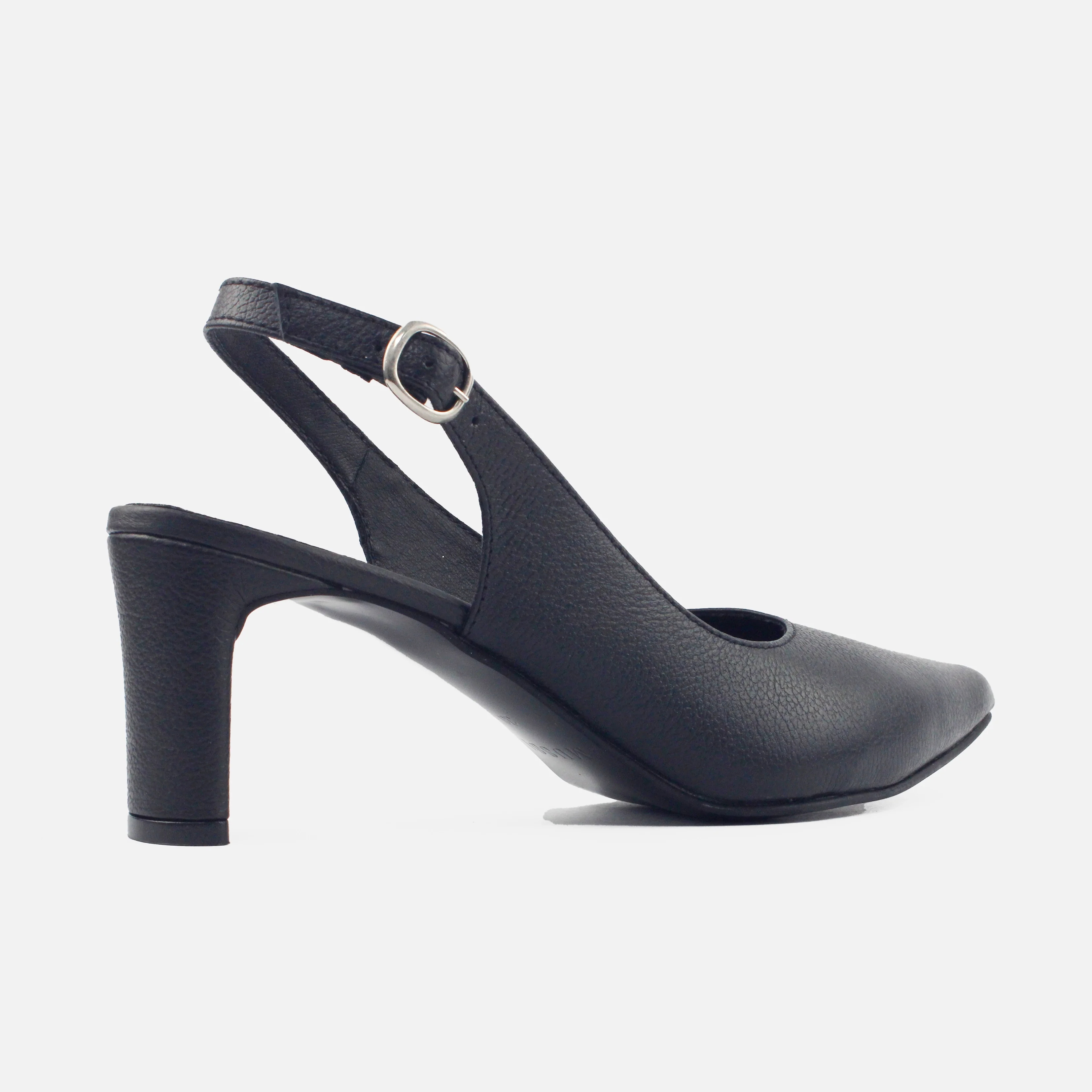 Tacones antilen de cuero para mujer - Negro - Image 3
