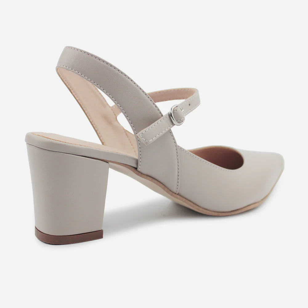 Tacones chelsea de cuero para mujer - Taupe - Image 3