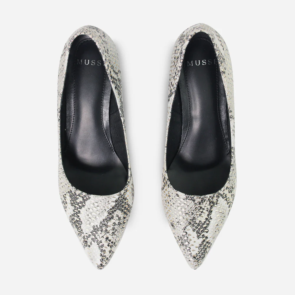Tacones emilia de cuero para mujer - Culebra negro - Image 4