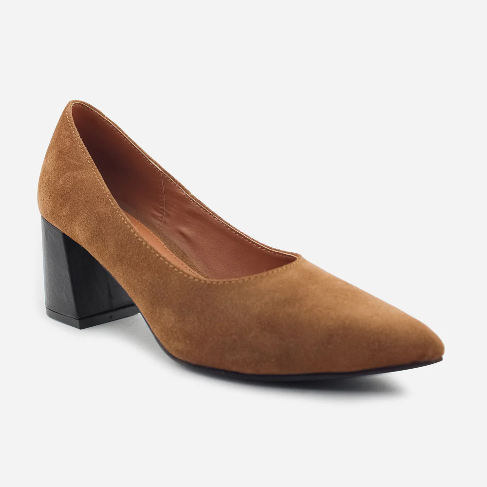 Tacones emilia de cuero para mujer - Miel - Image 2