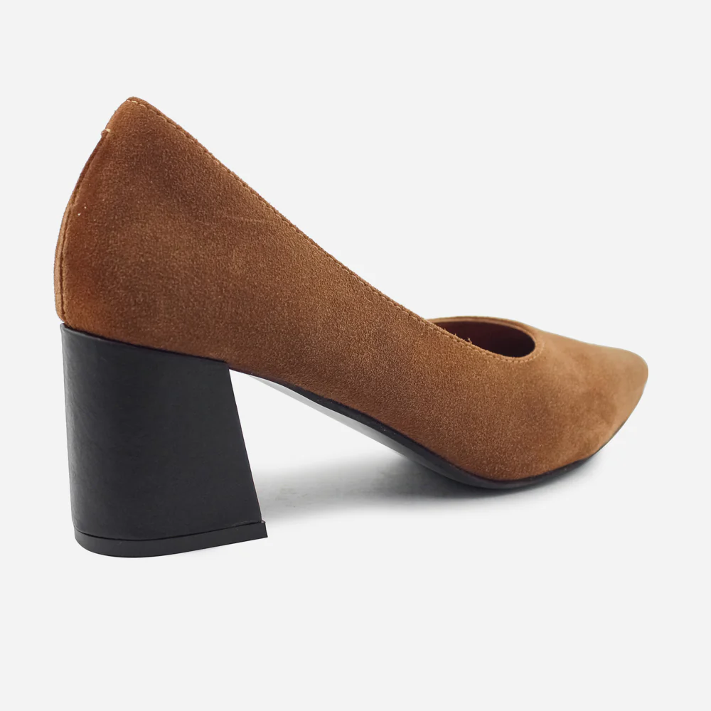 Tacones emilia de cuero para mujer - Miel - Image 3