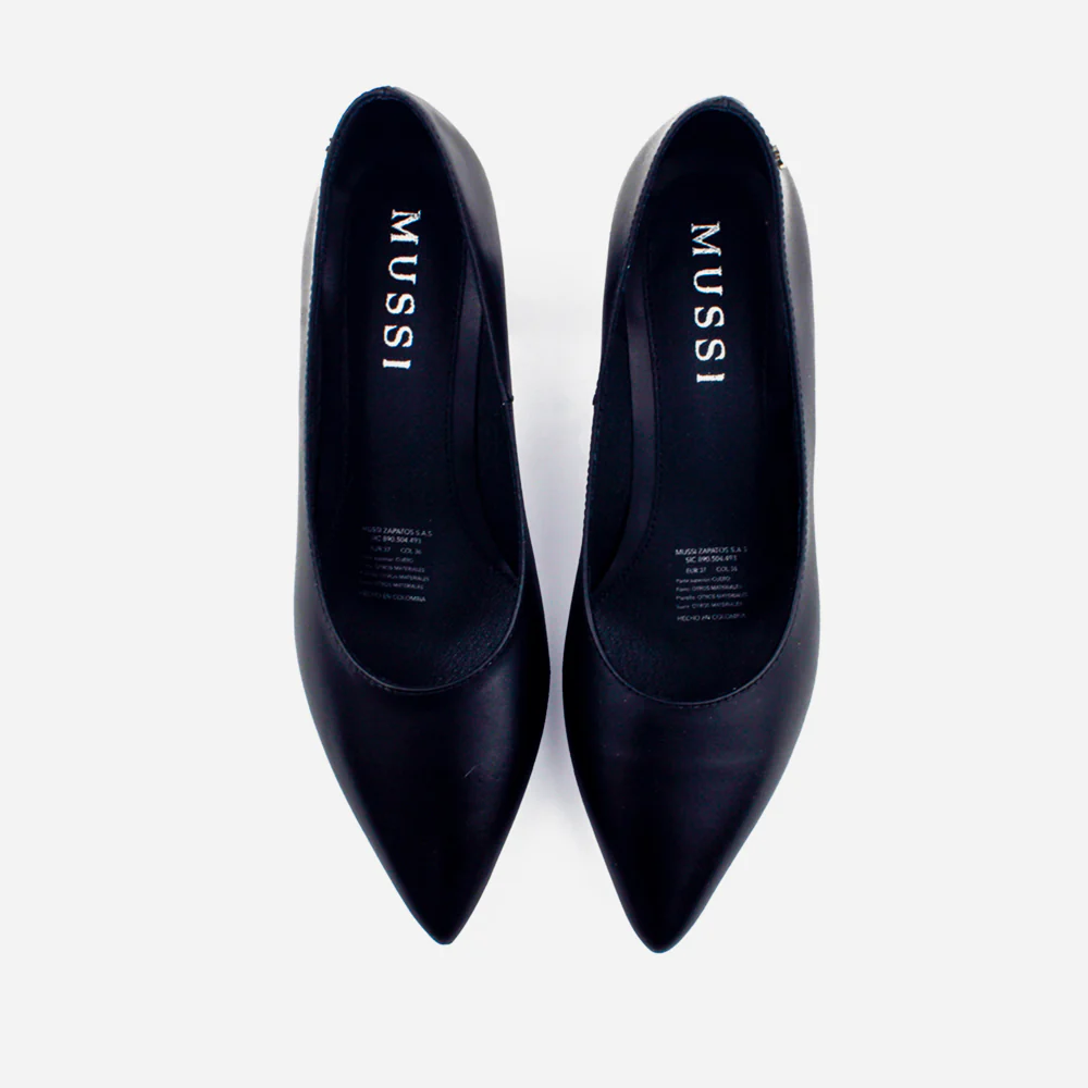 Tacones estela de cuero para mujer - Negro - Image 4