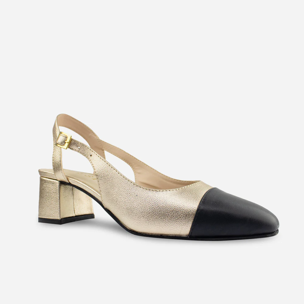 Tacones lori de sintético para mujer - Oro - Image 2