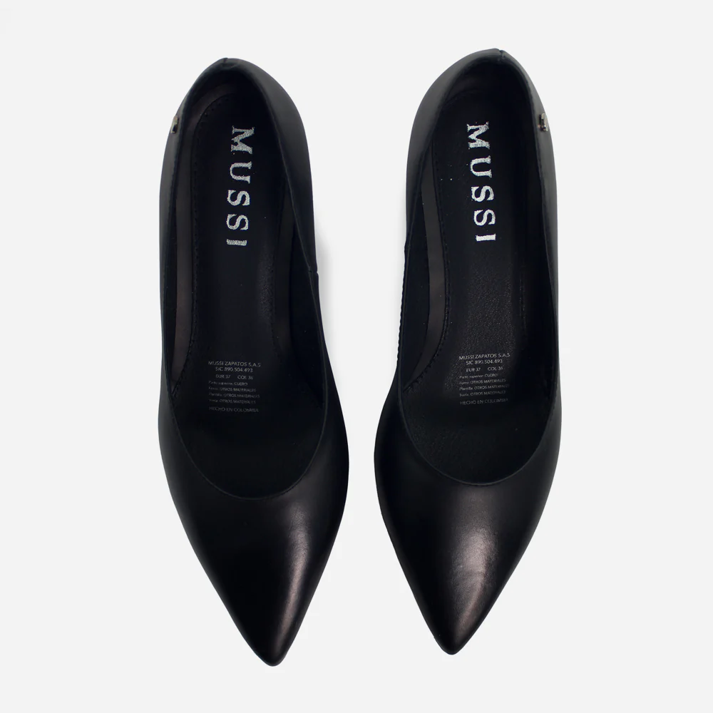 Tacones mérida de cuero para mujer - Negro - Image 4