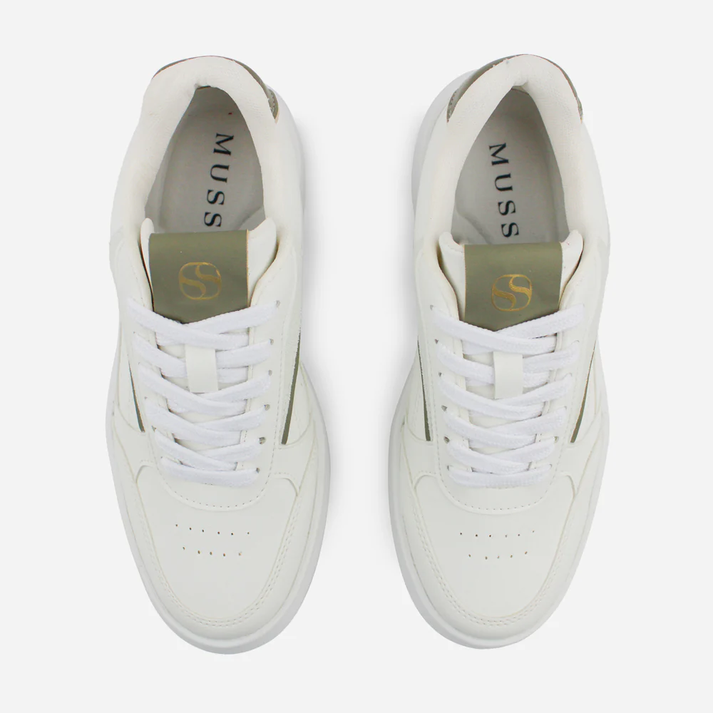Tenis con plataforma margarita de sintético para mujer - Hueso - Image 4