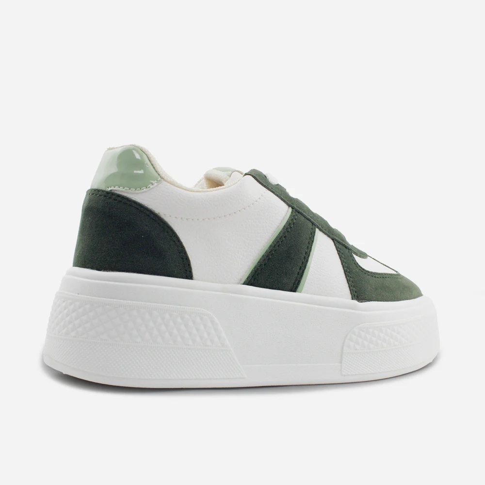 Tenis con plataforma zafira de sintético para mujer - Verde - Image 3