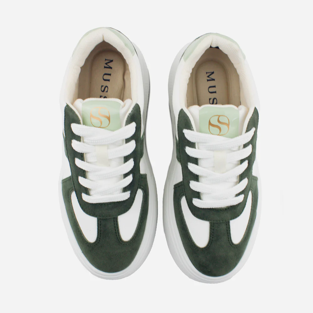 Tenis con plataforma zafira de sintético para mujer - Verde - Image 4