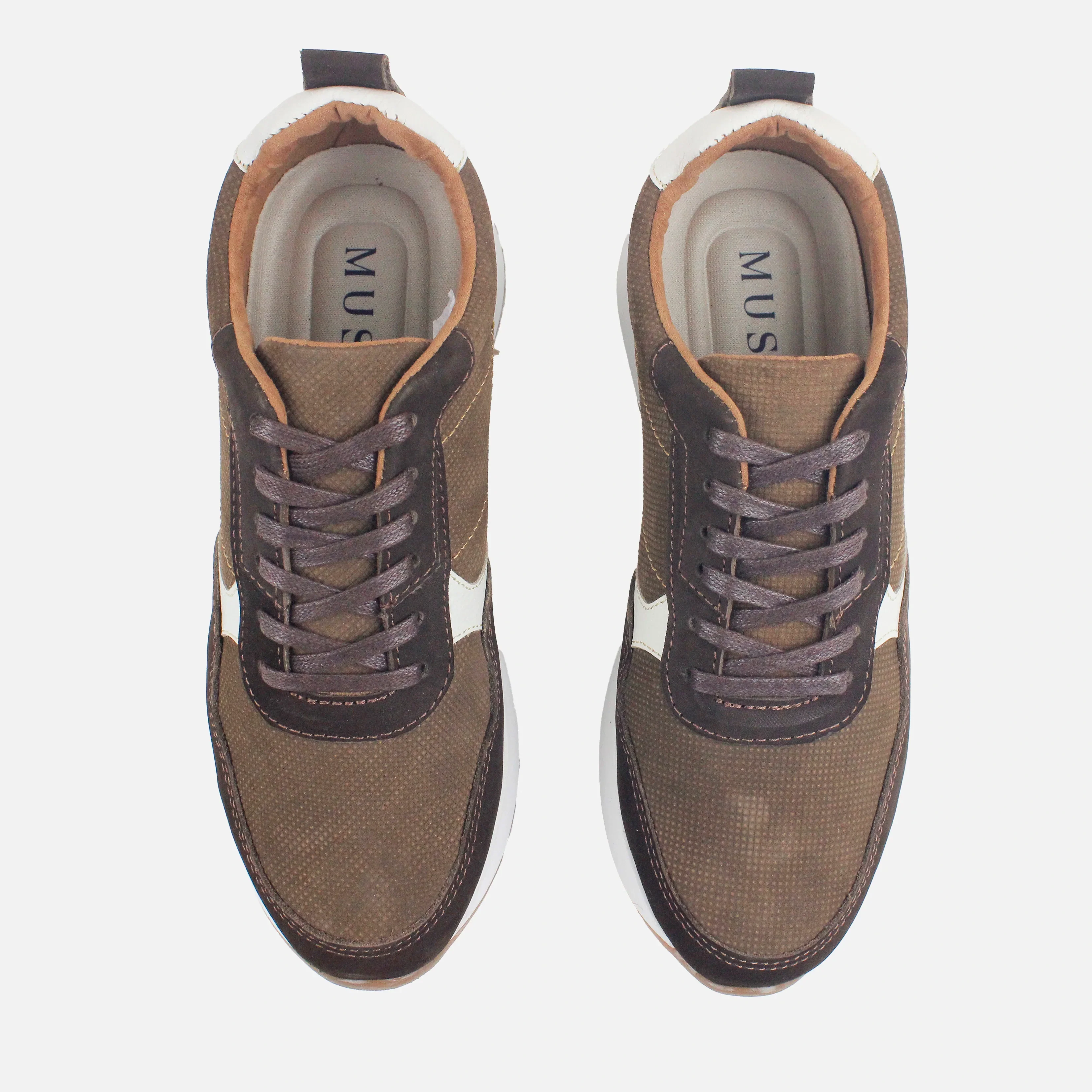Tenis noa de cuero para hombre - Café - Image 4