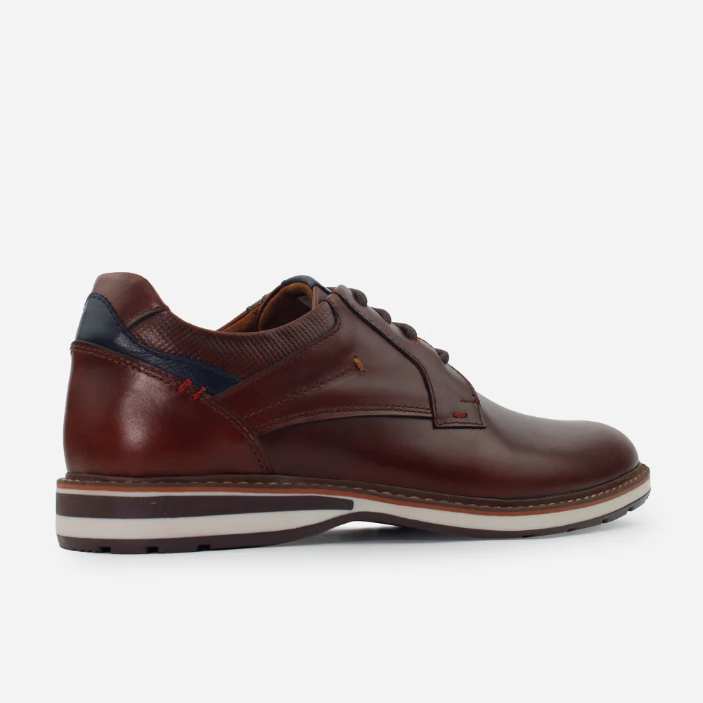 Tenis Oxfords mauri de cuero graso para hombre - Café - Image 3