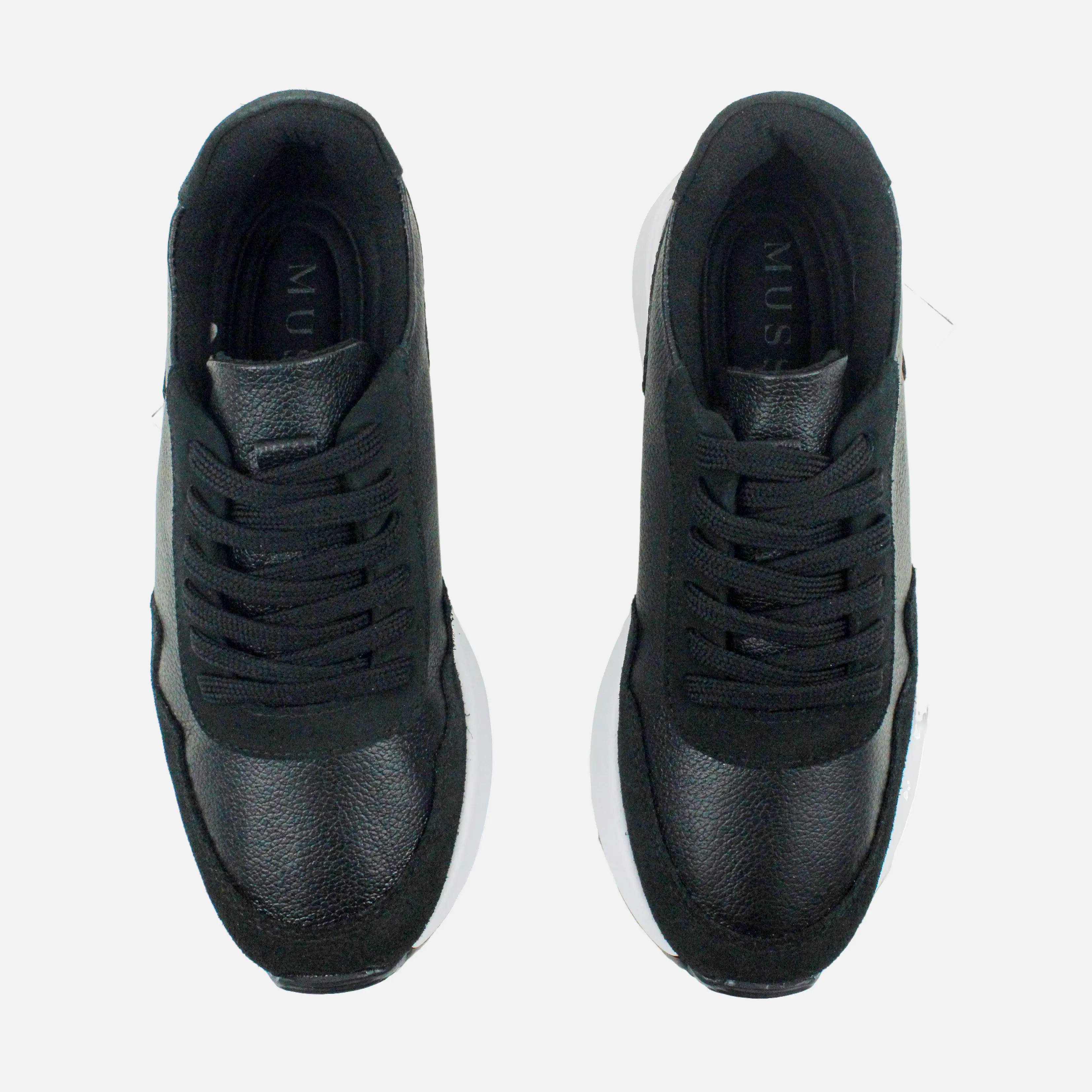 Tenis priscilla de cuero para mujer - Negro - Image 4