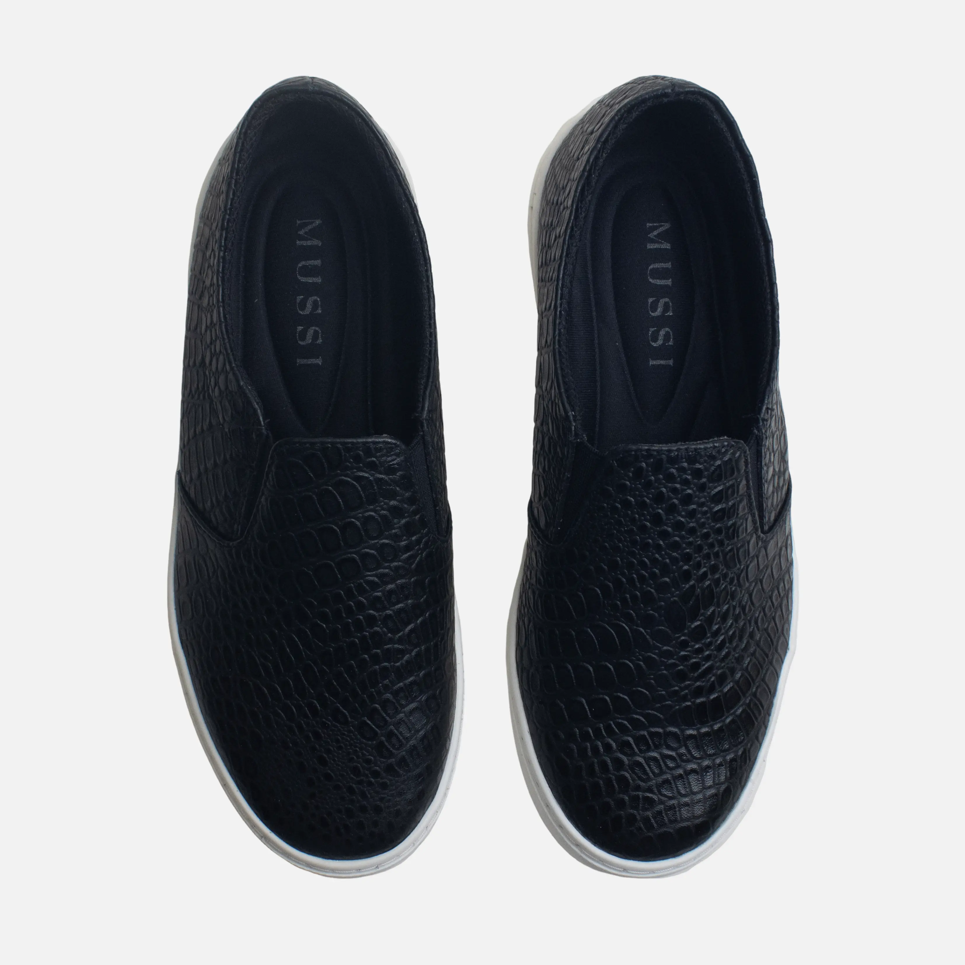 Tenis rosetta de cuero para mujer - Negro - Image 4