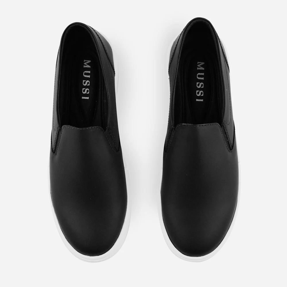 Tenis Sin Cordones amara de cuero para mujer - Negro - Image 4
