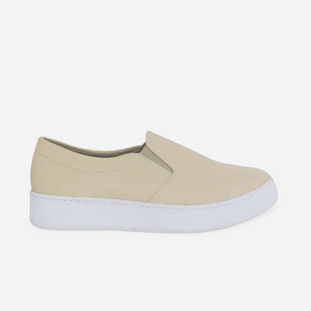 Tenis Sin Cordones diara de sintético para mujer - Beige