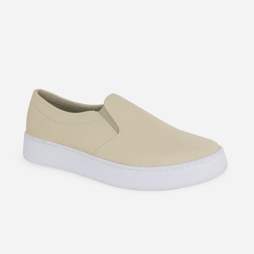 Tenis Sin Cordones diara de sintético para mujer - Beige - Image 2