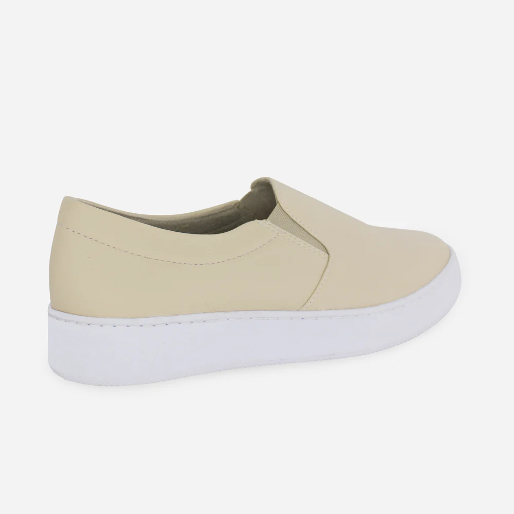 Tenis Sin Cordones diara de sintético para mujer - Beige - Image 3