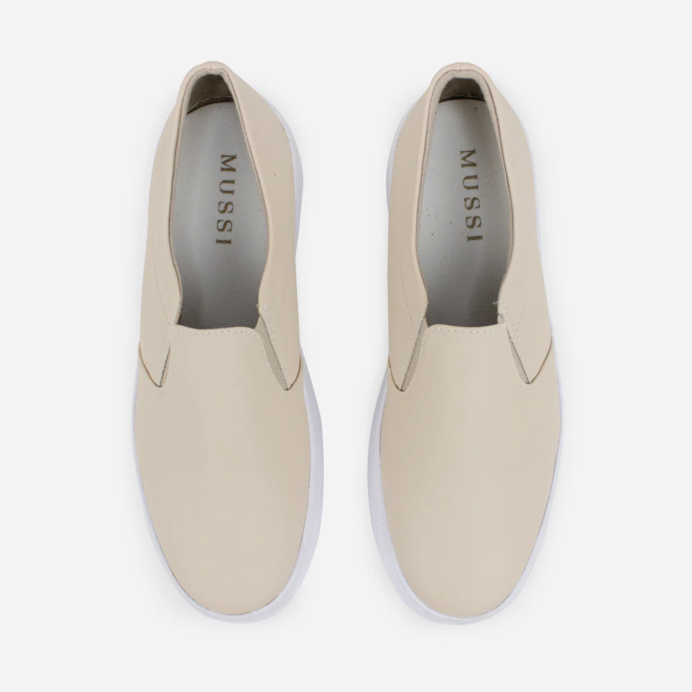 Tenis Sin Cordones diara de sintético para mujer - Beige - Image 4