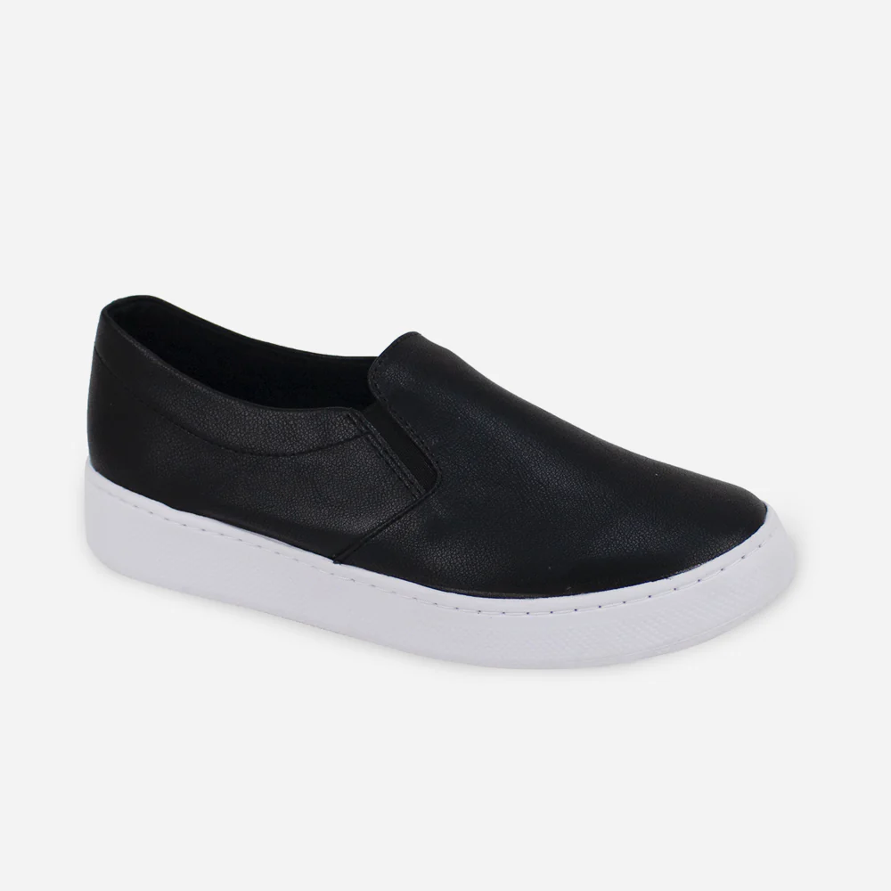 Tenis Sin Cordones diara de sintético para mujer - Negro - Image 2