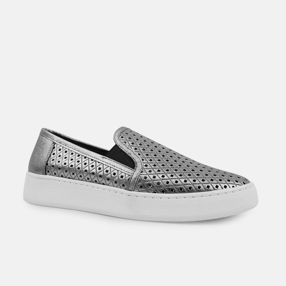 Tenis Sin Cordones odina de cuero para mujer - Fusil - Image 2