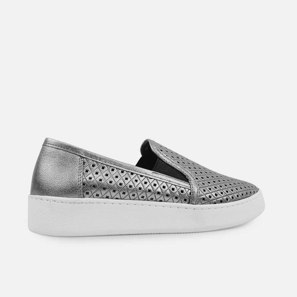 Tenis Sin Cordones odina de cuero para mujer - Fusil - Image 3
