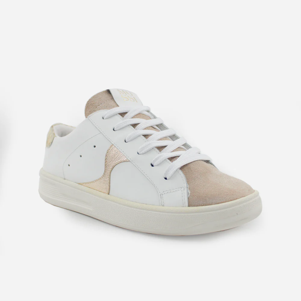 Tenis Sneakers andromeda de cuero para mujer - Oro - Image 2
