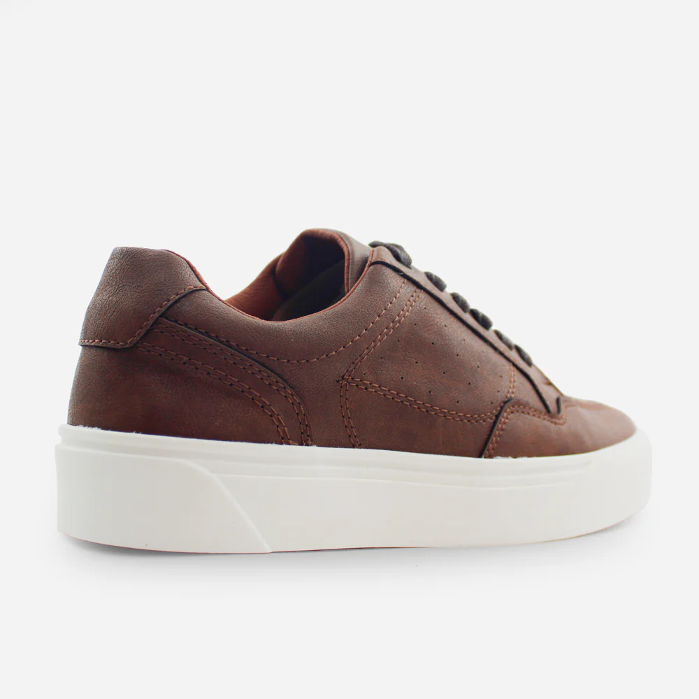 Tenis Sneakers cleo de sintético para hombre - Café - Image 3