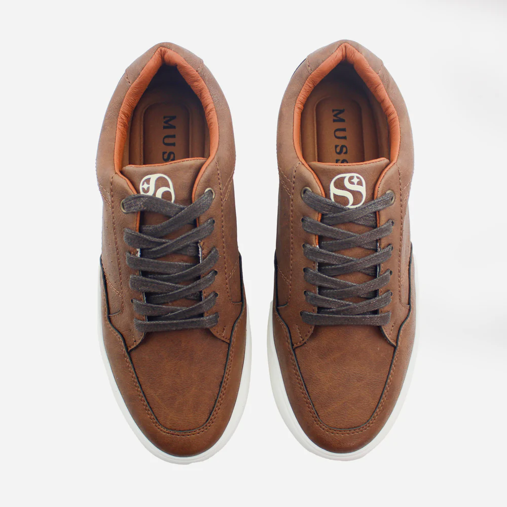 Tenis Sneakers cleo de sintético para hombre - Café - Image 4