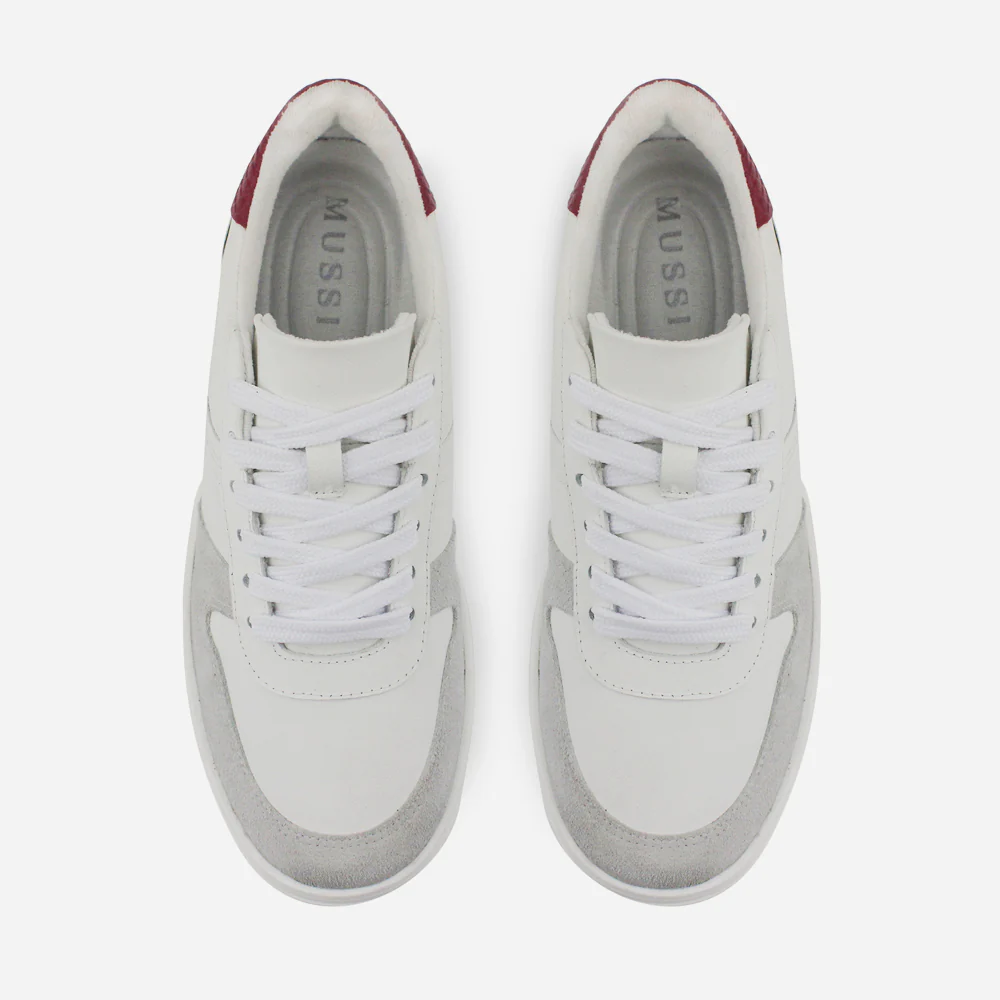 Tenis Sneakers fiora de cuero carnaza para mujer - Blanco - Image 4