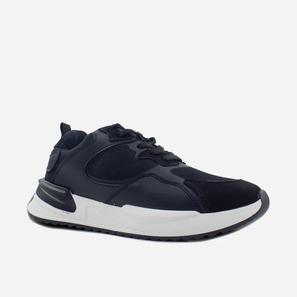 Tenis Sneakers franco de sintético para hombre - Negro - Image 2