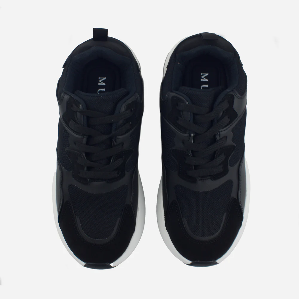 Tenis Sneakers franco de sintético para hombre - Negro - Image 4