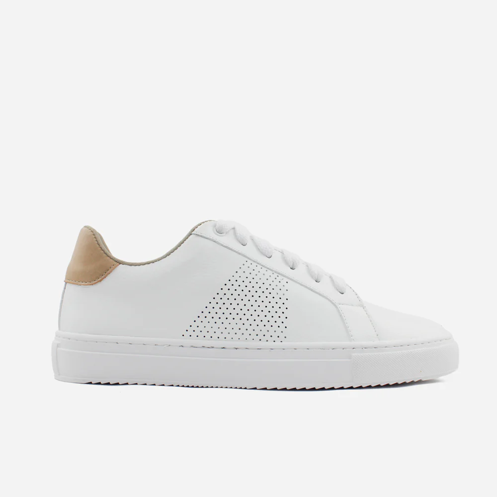 Tenis Sneakers galio de cuero para hombre - Hueso