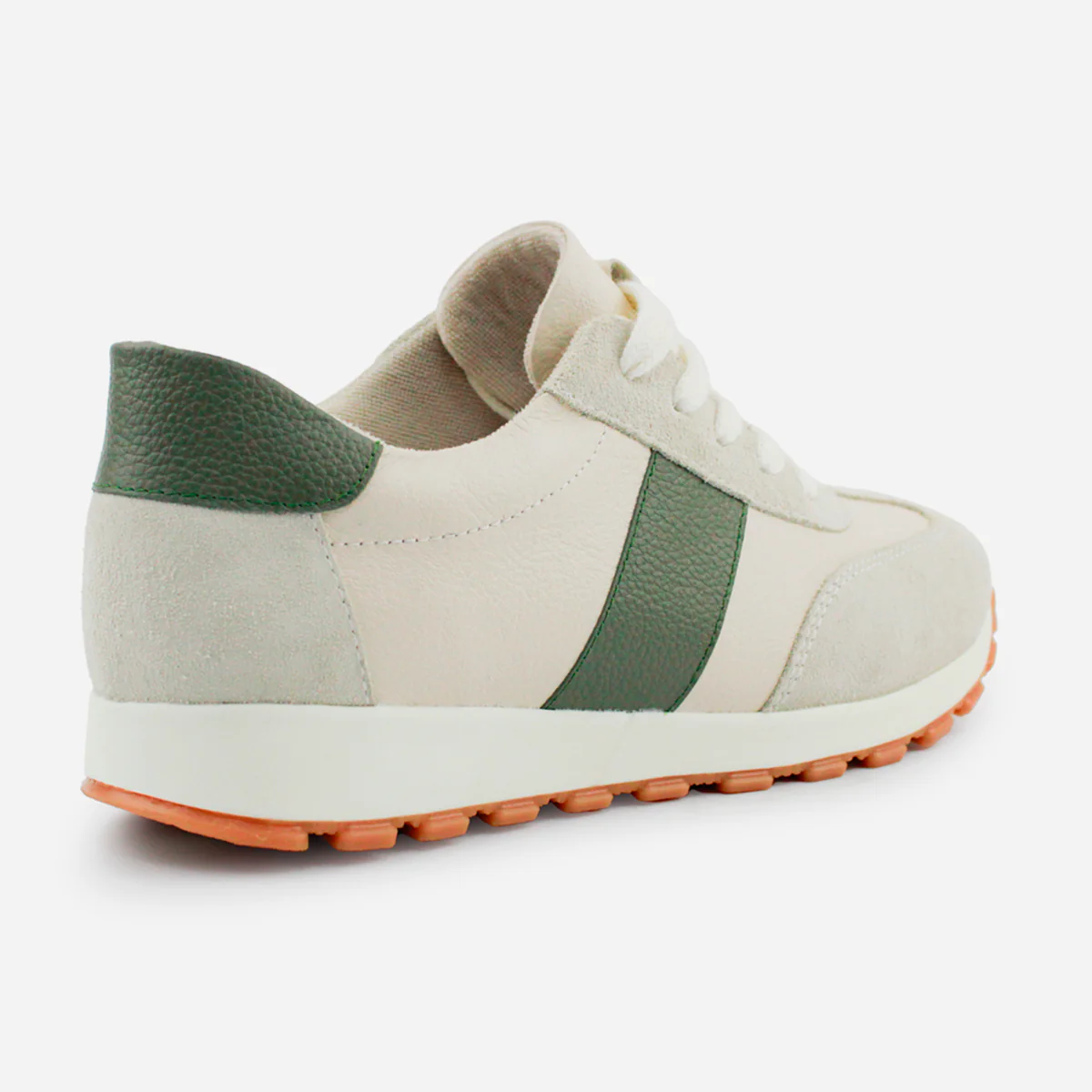Tenis Sneakers glyn de cuero carnaza para mujer - Verde - Image 3