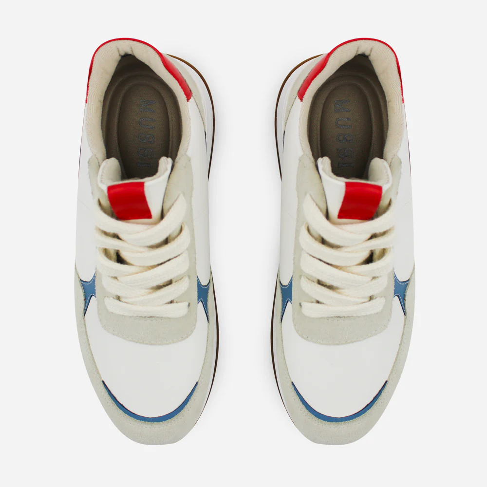 Tenis Sneakers kaira de cuero para mujer - Rojo - Image 4