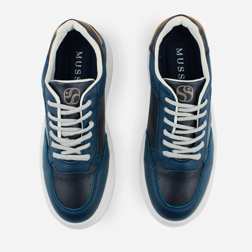 Tenis Sneakers kalet de sintético para hombre - Azul - Image 4