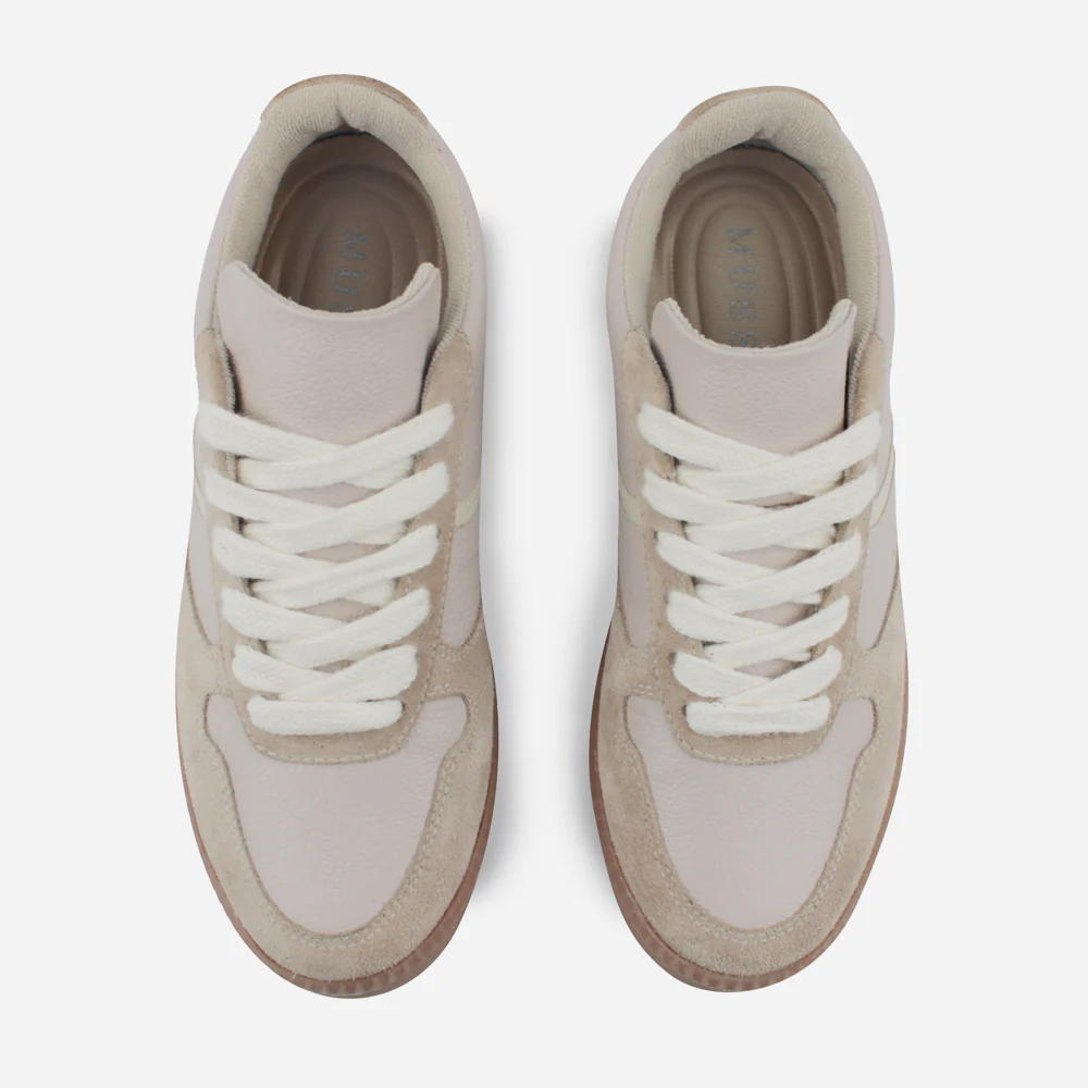 Tenis Sneakers kensy de cuero carnaza para mujer - Rosado - Image 4