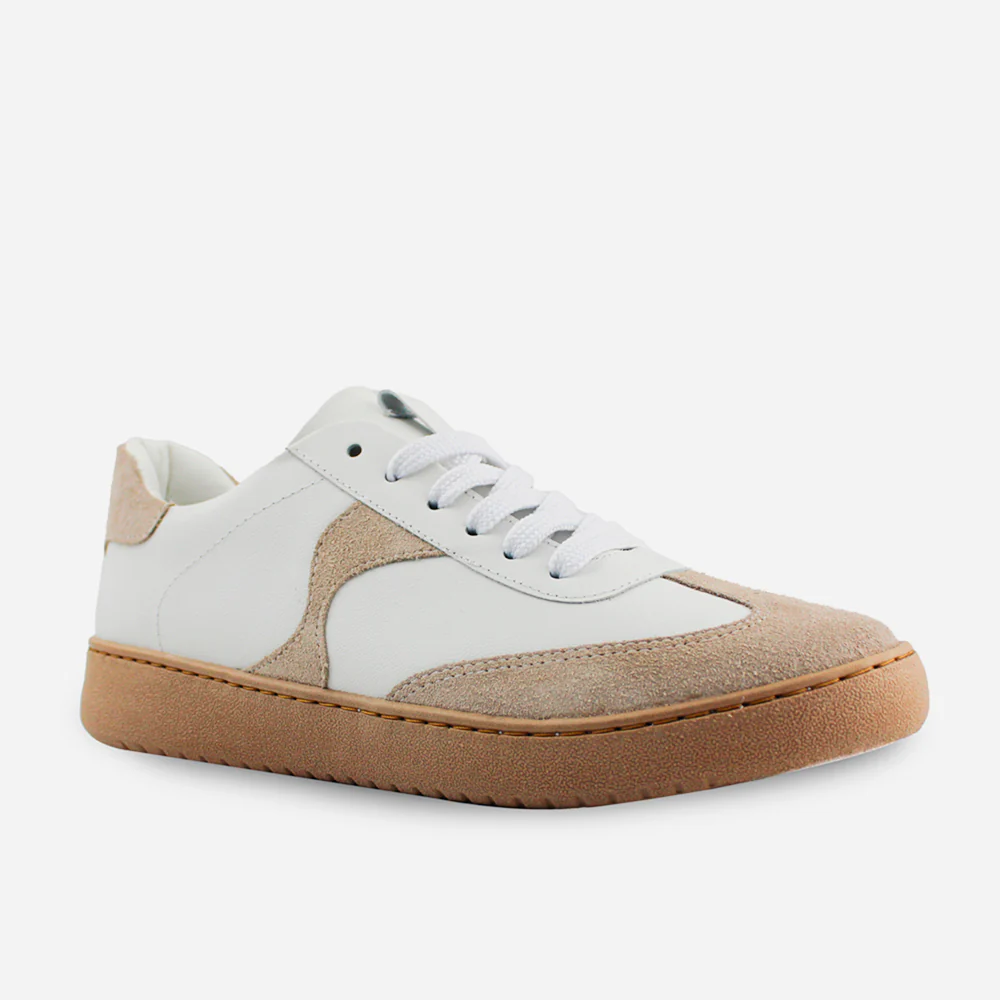 Tenis Sneakers lourdes de cuero para mujer - Hueso - Image 2