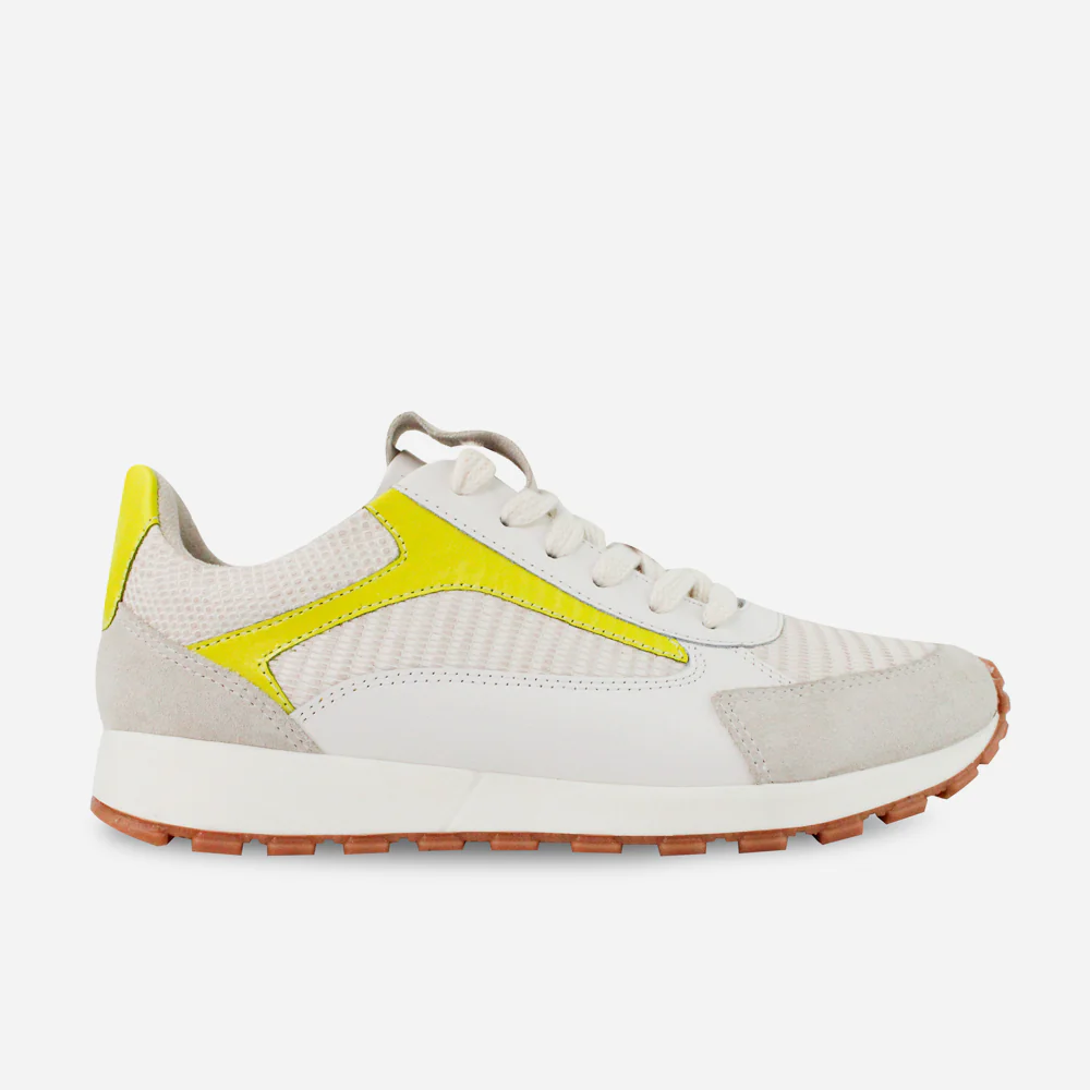 Tenis Sneakers magnolia de cuero para mujer - Hueso