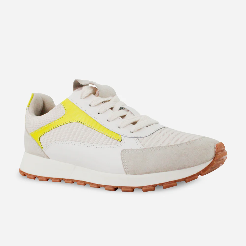 Tenis Sneakers magnolia de cuero para mujer - Hueso - Image 2