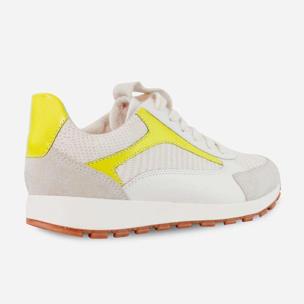 Tenis Sneakers magnolia de cuero para mujer - Hueso - Image 3