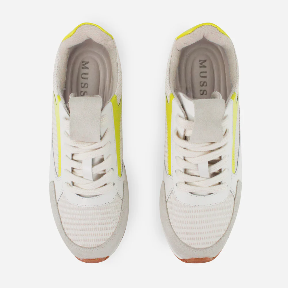 Tenis Sneakers magnolia de cuero para mujer - Hueso - Image 4
