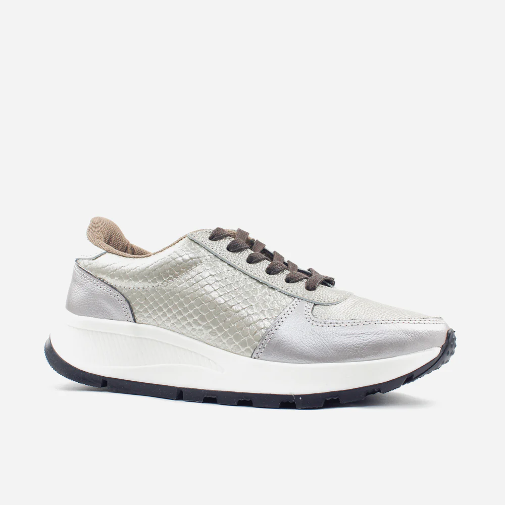 Tenis Sneakers mila de cuero para mujer - Fusil - Image 2