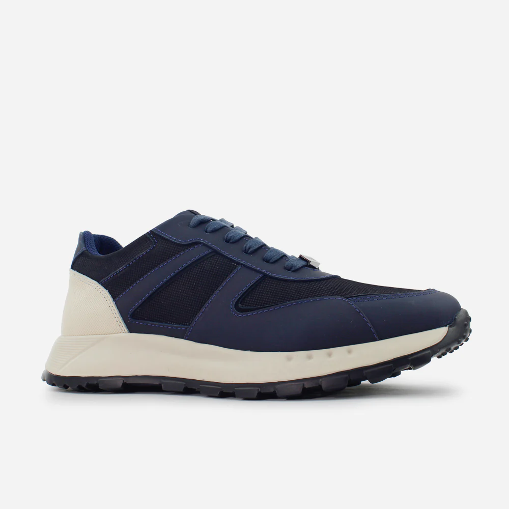 Tenis Sneakers nina de cuero para hombre - Azul - Image 2