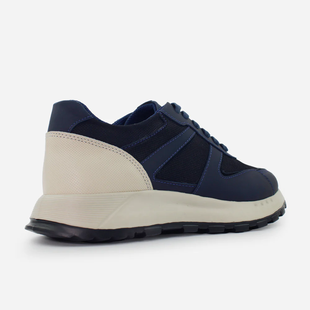 Tenis Sneakers nina de cuero para hombre - Azul - Image 3